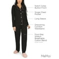 thumbnail image 3 of MeMoi Women's Notch Collar Cotton Blend Pant Pajama Set - Womens - Female, 3 of 7