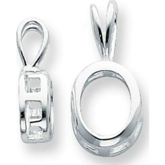 Sterling Silver Oval Pendant Setting 9Mm