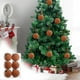 thumbnail image 1 of Adornos de bolas de terciopelo, 6 piezas, 3,15 pulgadas, para árbol de Navidad, baby shower, primera Navidad, fiesta de cumpleaños de niña., 1 of 5