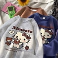 thumbnail image 2 of Sudadera de manga larga con cuello redondo estilo japonés de Sanrio Hello Kitty, ropa bonita con dibujos animados Y2k, camisetas holgadas para mujer, 2 of 5