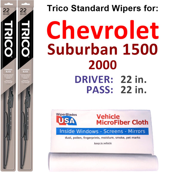2000 Chevrolet Suburban 1500 Wiper Blades (Set of 2)