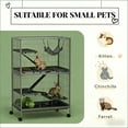 thumbnail image 4 of ZephyPaws Double Unit Small Animal Cage,4 Tier Includes Pan, Shelf, Ramp & Cover, for Rats, Ferrets, Chinchillas,Sugar Gliders,Black, 4 of 8