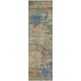 thumbnail image 2 of Addison Rugs Mayfield Premium Machine Washable Transitional Abstract Denim Runner Rug, 2'3" X 7'6" Machine Washable Transitional Abstract Denim Oversized Sherpa Throw Blanket, 2 of 6