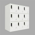 thumbnail image 4 of MECOLOR Metal Office and Home Storage Cabinet Locker with 9 Doors Thin Edge Beautiful Appearance, 4 of 12