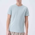 thumbnail image 7 of Luvrsol Mens Shirts Solid Outdoor Moisture Wicking Reflective Wear Short Sleeve Round-Neck Tee, M-3XL, 7 of 7