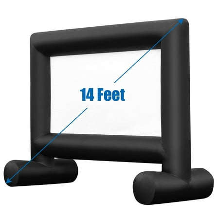 GFNXYI 14FT Inflatable Theater Projector Screen - Outdoor Home Movie Projection Screen with Blower