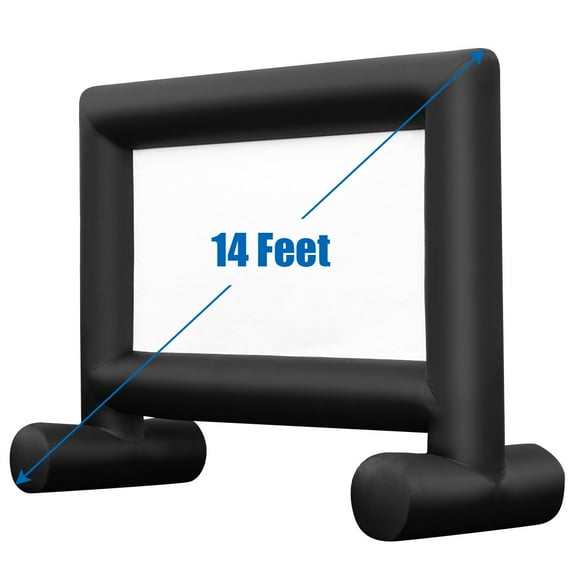 GFNXYI 14FT Inflatable Theater Projector Screen - Outdoor Home Movie Projection Screen with Blower