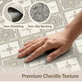 thumbnail image 6 of ODIKA Beige Boho Symmetrical Border Cream Washed Decorative Neutral for Playroom, Bedroom, Reading Nook, Pet Friendly & Kids Safe Play, 6 of 7