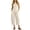 White, variant on PBFRDSJ Capri Jumpsuits for Women Cross-Neck Halter Corduroy Jumpsuit Sleeveless Cut Out Neck Solid Color Romper with Pockets