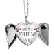 thumbnail image 1 of Mejor amigo nunca citar corazon Alas de ángel collar colgante regalo de moda Unbranded M, 1 of 3