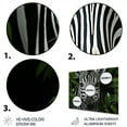 thumbnail image 3 of Designart "Striking Patterns on a Zebra III" Animals Zebra Metal Wall Art, 3 of 5