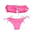 thumbnail image 2 of Women Swimwear Sets Strap-Free Backless Bra Triangle Panties, 2 of 4