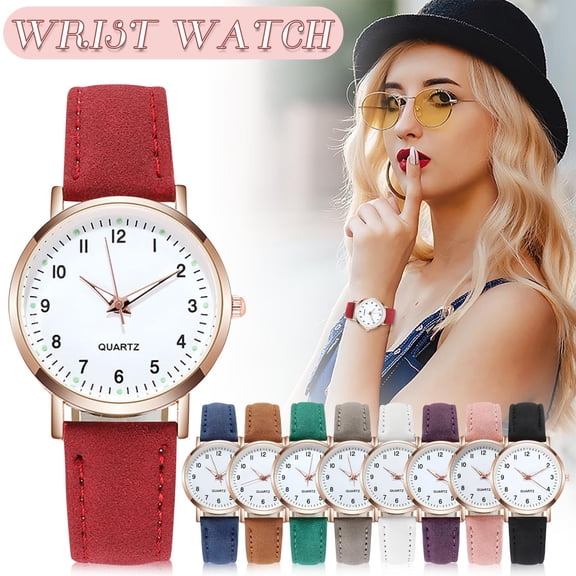 Resicozy Casual Wrist Watches for Women Leather Quartz Ladies Dress Watch Classic Gifts for Her White