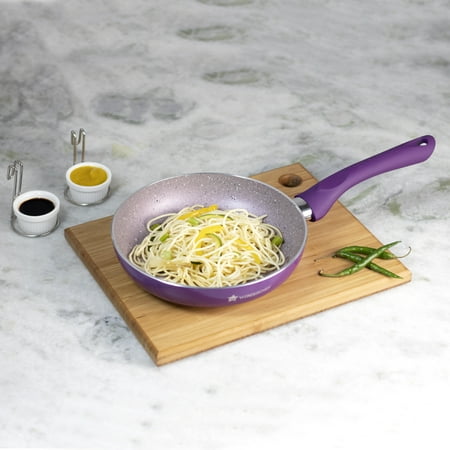 

Wonderchef Royal Velvet Non-Stick and PFOA-Free Aluminum Fry Pan Skillet Tawa 20cm Pan Violet