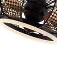 thumbnail image 6 of 19'' Farmhouse Ceiling Fan with Light Remote Control, Chandelier Ceiling Fan with Lights, Small Modern Industrial Black Cage Ceiling Light Fixture, 6 of 9