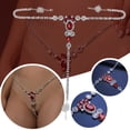 thumbnail image 2 of WZXFASHION Water Waist Chain Nightclub Sexy Body Chain Fun Jewelry Body Chain Intimates Silver One Size, 2 of 7