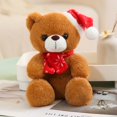 thumbnail image 2 of Christmas Stuffed Animal,Christmas Plush Toy Doll with Santa Hat, Xmas Plush Bear,Stuffed Animal Holiday Toys with Hat and Scarf Christmas Accessories, A Perfect Toy Gift for Kids, 2 of 6