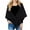Black, variant on Women's Stripe Shawl Wraps, Soft Knitted Polyester Shawl, Lightweight Warmth Wrap Scarf for Casual and Daily Wear