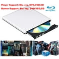 thumbnail image 3 of AUBEAMTO Aluminum External Blu Ray CD DVD Drive 3D, USB 3.0 and Type USB C Bluray DVD CD RW Row Burner Player Compatible for MacBook OS Windows 7 8 10 PC iMac, Silver, 3 of 8