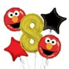 Sesame Street Elmo Balloon Bouquet 8th Birthday 5 pcs - Party Supplies