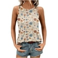thumbnail image 2 of Mingw Tank Tops for Women Women's Casual Round Neck Tank Top Sleeveless T Shirt Summer Top Floral Comisole, 2 of 4