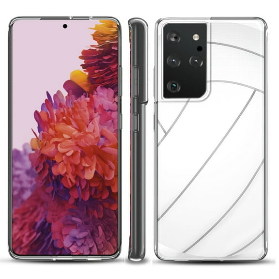 Slim-Fit Lightweight Protective Phone Case compatible with Samsung Galaxy S21 ULTRA 5G, by OneToughShield ® - Volleyball