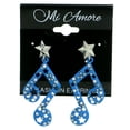 thumbnail image 2 of Music 8th Note Themed Post Dangle Earrings Blue, 2 of 2
