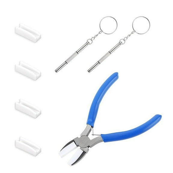 RUISINERY Jewelry Making Pliers Tool Nylons Flat Tip Pliers Slip Resistant Rubber Grip for Beading Shaping Wire Jewelry Making