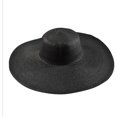 thumbnail image 1 of Sombrero para el sol de playa de verano con ala ancha y flexible para mujer, gorra de paja para fiesta, jardín, viaje, sombrero para el sol (negro, 25 cm), 1 of 5