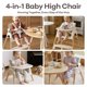 thumbnail image 2 of Silla alta mloong 4 en 1 ajustable para bebé y niño pequeño, beige, 2 of 7