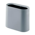 thumbnail image 1 of Cubo de basura delgado, cubo de basura, cubo de basura simple, cubo de basura fácil de limpiar, cubo de basura estrecho para baño, hogar, oficina Gris, 1 of 8