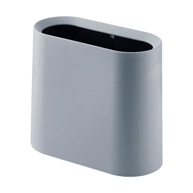 Cubo de basura delgado, cubo de basura, cubo de basura simple, cubo de basura fácil de limpiar, cubo de basura estrecho para baño, hogar, oficina Gris
