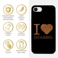 thumbnail image 4 of Case Yard Wooden Case for iPhone-SE Soft TPU Silicone cover Slim Fit Shockproof Wood Protective Phone Cover for Girls Boys Men and Women Supports Wireless Charging I Love Istanbul Design, 4 of 7
