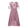 thumbnail image 4 of FAVIPT 2023 Lace Wedding Guest Dresses for Women Elegant Mother of The Bride Groom Dresses Chiffon Formal Evening Midi Dress Cocktail Party Dress, 4 of 11