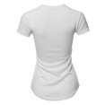 thumbnail image 2 of A2Y Women's Basic Solid Premium Short Sleeve Crew Neck Scoop Bottom T Shirt Tee Tops White M, 2 of 3