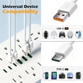 thumbnail image 5 of RONY 5ft Surge Protector Power Strip with 13 AC Outlets and 6 USB Ports for Dorm Office Home Travel, Overload Protection, White, 5 of 9