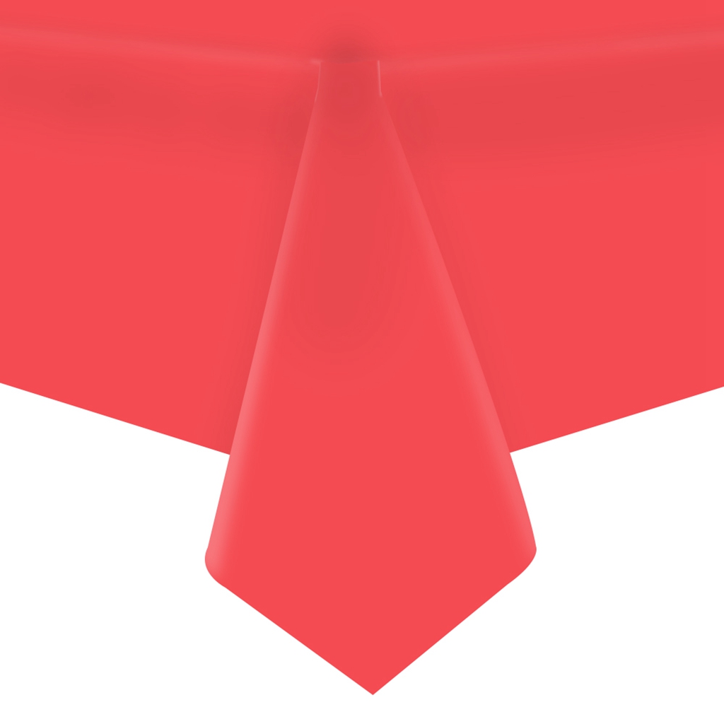 Ray Star 100% Waterproof Red 54x104in 1PCS Christmas Tablecloth Disposable, Vinyl Table Cloth Cover Oil Proof Spill Proof Wipeable Table Cloths with Flannel Backing