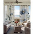 thumbnail image 4 of Spring Blue Floral Blackout Curtains, Light Blocking Print Window Curtains, Vintage Garden Wildflowers Botanical Thermal Insulated Window Drapes for Living Room Kitchen Cafe 2 Panels, 55"W x 39"L, 4 of 9