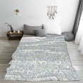 thumbnail image 2 of LNWH Victorian Ornate Floral Leaves Pattern Throw Blanket, Flannel Sofa Blankets for All Seasons, 50"x40", 2 of 8