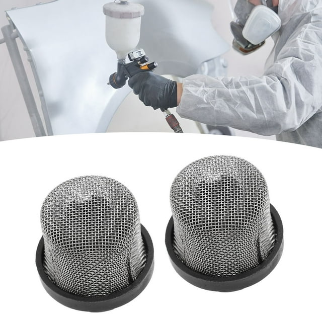 Paint Sprayer Suction Strainer, Easy To Install ABS Iron Multifunctional Airless Paint Sprayer Inlet Filter 2pcs for Paints