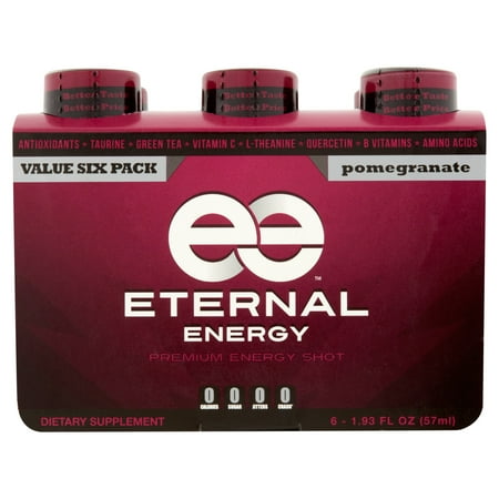 Eternal Energy Premium Energy Shot, Pomegranate, 1.93 Fl Oz, 6 Ct