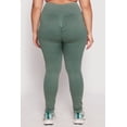 thumbnail image 3 of Womens Plus Size Daisy Compression Rib Acid Wash Leggings, 3 of 3