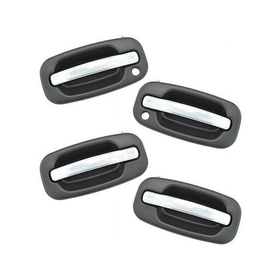 Left and Right Door Handle Set 4 Piece - Compatible with 2000 - 2006 Chevy Suburban 2500 2001 2002 2003 2004 2005