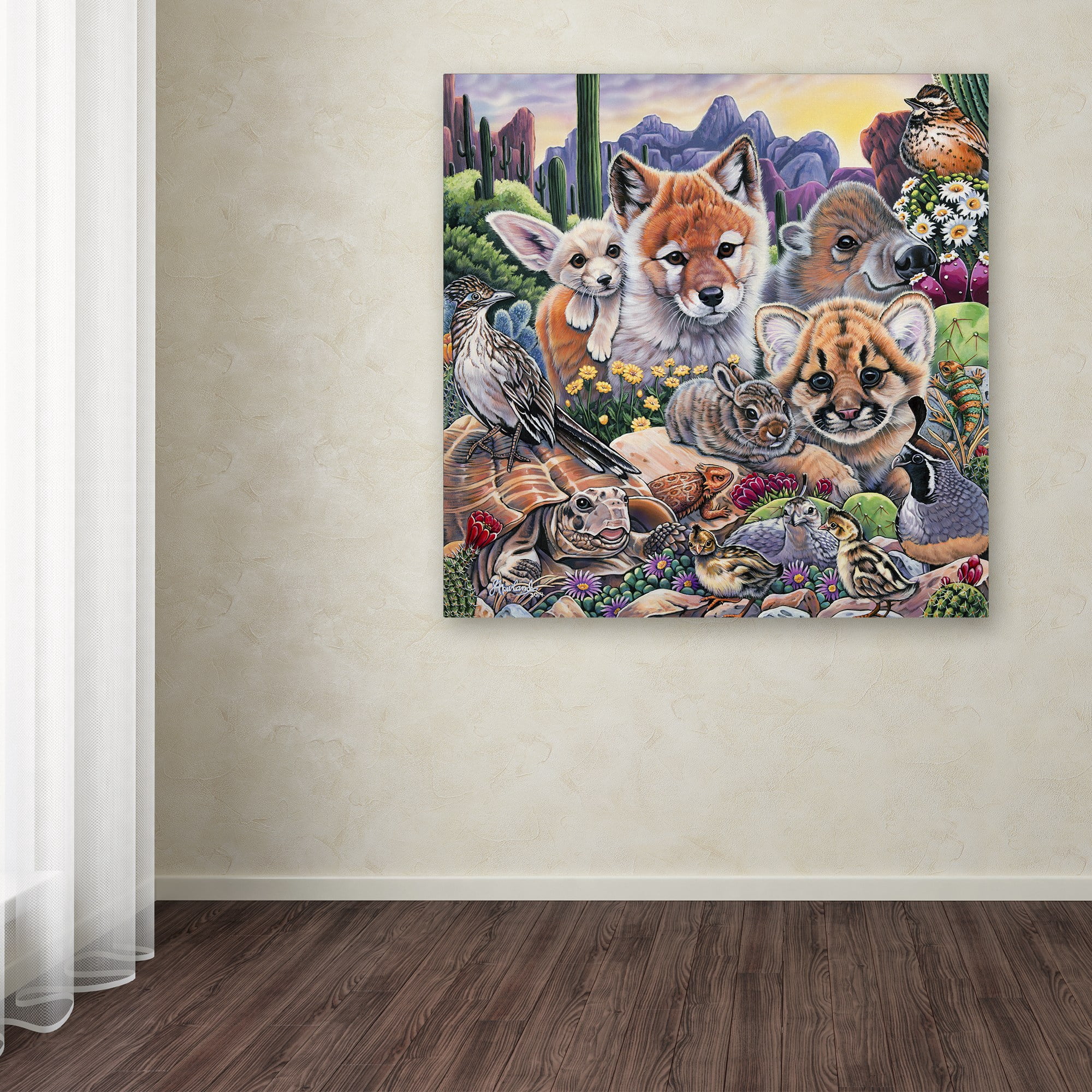 Trademark Fine Art 'Desert Buddies' Canvas Art by Jenny Newland