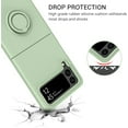 thumbnail image 3 of Z Flip 4 Case, Galaxy Z Flip 4 Case, Slim Fit Ring Holder Liquid Silicone Soft Gel Rubber Bumper Shockproof Women Men Girls Boys Case for Samsung Galaxy Z Flip 4 5G 6.7" 2022, Matcha Green., 3 of 8