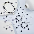thumbnail image 4 of 600Pcs Acrylic Lentil Beads Bulk Flat Round Rondelle Spacer Beads 7mm Black White Gray Disc Abacus Bead Spacers for DIY Jewelry Making DIY Crafts Bracelets Beading Pens Charms Necklaces Earrings, 4 of 6
