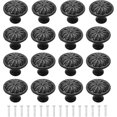 thumbnail image 1 of 2024 16pcs Black Cabinet Door Handle, Round Drawer Knobs, Single Hole Cupboard Handle, 1 of 4