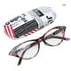 thumbnail image 2 of Reading Glasses Fashionable Unisex Rhinestones Decoration Clear Lens Reading Glasses+200 Red Stripe Frame ANGGREK Otros, 2 of 8