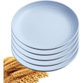 thumbnail image 1 of 5Pcs Dinner Plates Wheats Straw Plates Set Unbreakable Reusable,Lightweight,Smooth Edge Plate Dishwasher & Microwave Safe (Blue,7 inch), 1 of 8