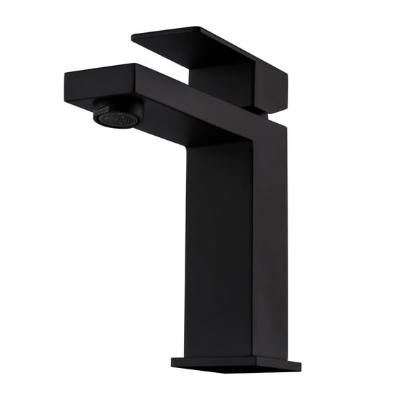 CASAINC Single Handle Single Hole Bathroom Faucet in Matte Black